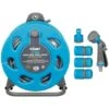 B&M Rolson Hose Reel With Stand 20m -B and M Shop 234003 rolson 20m hose stand set with 6 function spray gun set blue 2