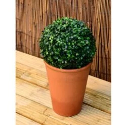 Solar Powered Topiary Ball - White LED 28cm -B and M Shop 3069331 hanging topiary night edit1