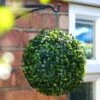 Solar Powered Topiary Ball - White LED 28cm -B and M Shop 3069331 hanging topiary night11