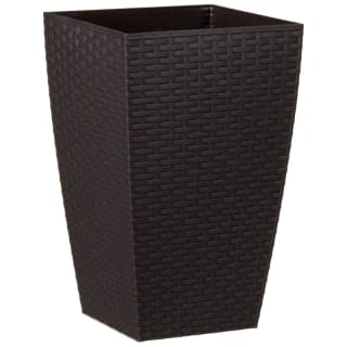 Brown Rattan Effect Decorative Planter 45cm 3 Brown Rattan Effect Decorative Planter 45cm