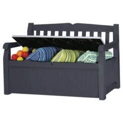 B&M Keter Eden 2-in-1 Bench Storage Set -B and M Shop 320978 keter eden 2in1 bench storage set 3