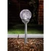 B&M Vegas XL Crackle Ball Post Lights 4pk - Chrome 2 B&M Vegas XL Crackle Ball Post Lights 4pk - Chrome -B and M Shop 331186 signaturesolar 5 vegas crackle ball stake lights 2017 silver1