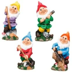 B&M Garden Gnome With Hoe 5 B&M Garden Gnome With Hoe -B and M Shop 331446 garden gnome main1