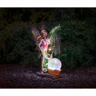 Solar Powered Garden Fairy With Wind Chime 4 Solar Powered Garden Fairy With Wind Chime - Image 2