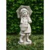 B&M Girl With Umbrella Garden Statue 2 B&M Girl With Umbrella Garden Statue -B and M Shop 331543 girl with umbrella garden statue