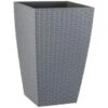 B&M Grey Rattan Effect Decorative Planter 45cm -B and M Shop 331789 sorrento ratan effect decorative planter 2