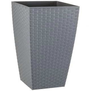 B&M Grey Rattan Effect Decorative Planter 45cm 3 B&M Grey Rattan Effect Decorative Planter 45cm