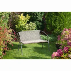B&M Valencia Rattan Effect Bench