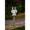 Crystal Top Glass Solar Post Light 4pk 1 Crystal Top Glass Solar Post Light 4pk -B and M Shop 341965 4pk crystal top post light white solar1