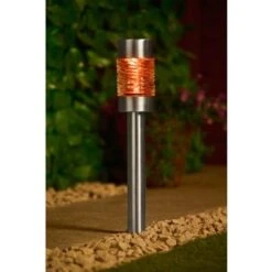 B&M Sicily XL Solar Post Lights 3pk -B and M Shop 341969 sicily 3pk xl post lights red1