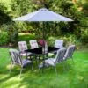 Madison Premium 8pc Patio Set -B and M Shop 353309 madison grey padded 8pc patio set 4