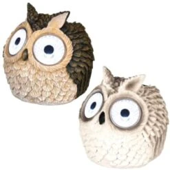 B&M Solar Owl With Light Up Eyes 10cm - Brown 5 B&M Solar Owl With Light Up Eyes 10cm - Brown -B and M Shop 353676 owl with light up big eyes main