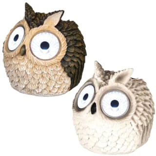 B&M Solar Owl With Light Up Eyes 10cm - Brown 4 B&M Solar Owl With Light Up Eyes 10cm - Brown - Image 2
