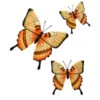 B&M Butterflies Wall Art 3pk - Orange 2 B&M Butterflies Wall Art 3pk - Orange -B and M Shop 353687 3pk butterflies wall art orange 2