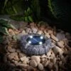 Stone Effect Ground Solar Light - Dark Grey 1 Stone Effect Ground Solar Light - Dark Grey -B and M Shop 353822 solar gravel ground lights 2