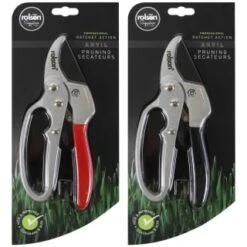 Rolson Signature Anvil Pruning Secateurs - Black -B and M Shop 353840 rolson signature ratchet anvil pruning secateurs group