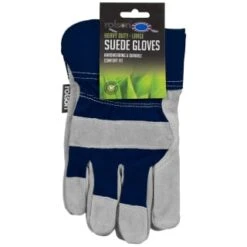 Rolson Heavy Duty Suede Gardening Gloves - Large - Navy -B and M Shop 353850 rolson heavy duty suede gloves large blue