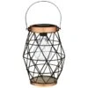B&M Metal Hexagonal Solar Lantern - Copper -B and M Shop 353880 24cm metal hexagonal solar lantern copper trim 2