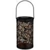 Tropical Cutout Solar Lantern - Black 2 Tropical Cutout Solar Lantern - Black -B and M Shop 353884 black tropical cut out lantern