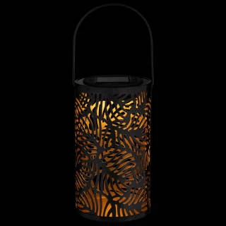 Tropical Cutout Solar Lantern - Black 5 Tropical Cutout Solar Lantern - Black - Image 3