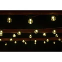 Solar Powered Bulb String Lights 50pk - Warm White -B and M Shop 366396 50pk clear bulb string lights warm white1