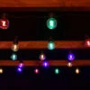 Solar Powered Bulb String Lights 50pk - Multicolour -B and M Shop 366397 50 solar powered bulb string lights multi colour led