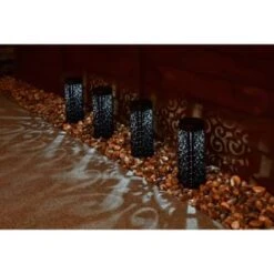 Solar Powered Bali Design Post Light 4pk 5 Solar Powered Bali Design Post Light 4pk -B and M Shop 366409 4pk bali design post lights 2