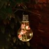 Floral Solar Hanging Bulbs - Pink Flower -B and M Shop 366424 floral solar hanging bulbs pink flower