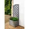 B&M Lattice Wooden Planter Grey - 118cm -B and M Shop 366504 lattice wooden planter grey 120cm