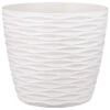 B&M Wave Effect Plastic Plant Pot - White 2 B&M Wave Effect Plastic Plant Pot - White -B and M Shop 366554 wave effects plastic plant pot white