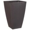 B&M Rattan Effect Planter 55m - Brown 2 B&M Rattan Effect Planter 55m - Brown -B and M Shop 369862 brown rattan effect planter 55cm