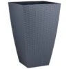 B&M Rattan Effect Planter - Grey -B and M Shop 369863 55cm grey rattan effect planter