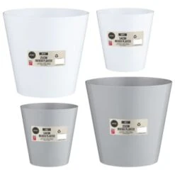 Indoor Planter 21cm - Grey -B and M Shop 369890 369891 369892 369893 21cm indoor planter grey