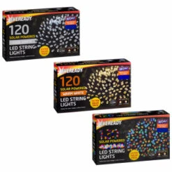 Eveready Solar Powered LED String Lights 120pk - Cool White -B and M Shop 379216 379217 379218 120pk eveready led string lights main 1
