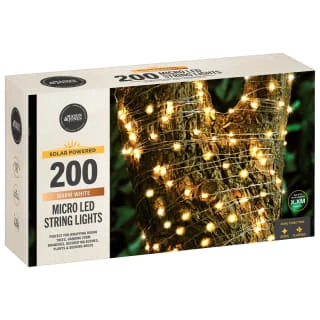 Solar Powered Micro LED Lights 200pk - Warm White 5 Solar Powered Micro LED Lights 200pk - Warm White - Image 3