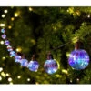 B&M Iridescent Light Bulb String Lights 12pk - Cool White -B and M Shop 379259 12pk solar powered iridescent light bulb 2