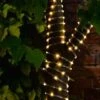 Solar Powered 10m Micro LED Rope Light - Warm White -B and M Shop 379267 10m tube string light 100 warm white leds 2