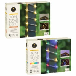 Solar Powered 10m Micro LED Rope Light - Multicolour -B and M Shop 379267 379269 mason and jones 10m micro led rope lights main