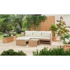Valencia Reversible Rattan Effect Corner Sofa Set -B and M Shop 379293 379442 valencia reversible rattan effect corner sofa set