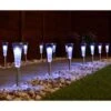 Solar Powered Stainless Steel Post Lights - Cool White 15pk 1 Solar Powered Stainless Steel Post Lights - Cool White 15pk -B and M Shop 379320 15pk solar powered stainless steel post lights cool white led