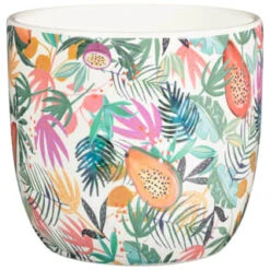 B&M Superbloom Sun Ceramic Plant Pots 3pk - Floral -B and M Shop 379332 3pk superbloom ceramic plant pots floral 2