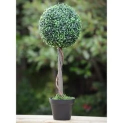 Solar Powered Topiary Tree - White LED 70cm 9 Solar Powered Topiary Tree - White LED 70cm -B and M Shop 379348 70cm solar powered topiary tree 30 cool white leds 3