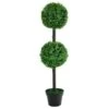 Solar Powered Two Ball Topiary Tree - White LED 93cm 2 Solar Powered Two Ball Topiary Tree - White LED 93cm -B and M Shop 379353 93cm solar powered two ball topiary tree 40 cool white led