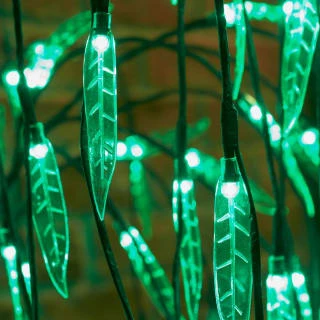 Solar Powered Weeping Willow Tree - Green LED 240 5ft 4 Solar Powered Weeping Willow Tree - Green LED 240 5ft - Image 2