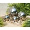 B&M Tranquil Garden Stainless Steel Gazing Balls 4pk -B and M Shop 379370 4pk tranquil garden stainless steel gazing balls