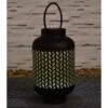 Marrakesh XL Metal Solar Powered Lantern - Metallic Gold -B and M Shop 379378 marrakesh matt finish lantern