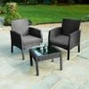 Bali Armchair Bistro Set 3pc 1 Bali Armchair Bistro Set 3pc -B and M Shop 379459 bali rattan 3 pc armchair bistro set