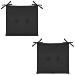 Luxury Seat Pads - Black 2pk -B and M Shop 379539 2pk shower resistant seat pads black 2