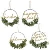 B&M Botanical Garden Hanging Hoop With Slogan 1 B&M Botanical Garden Hanging Hoop With Slogan -B and M Shop 379615 botanical garden metal hoop with gold wording and leaves main