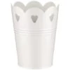 B&M Heart Tin Decorative Planter - Cream -B and M Shop 379762 simply garden small heart tin planter white